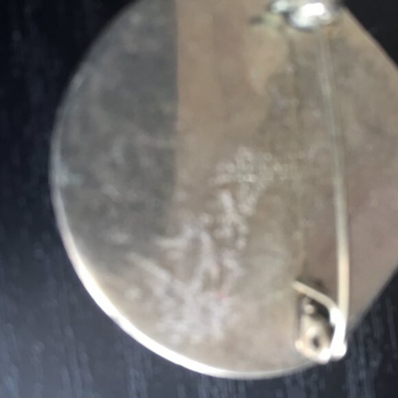 VINTAGE SILVER 925 ABALONE SHELL PENDANTBROOCH - Picture 5 of 6